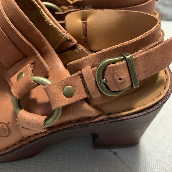 BORN Women’s Hudson’s Comfort Slingback Clogs Cognac SZ 8 Western Boho Academia - Picture 5 of 15
